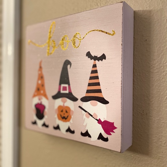 Halloween Gnome Sign, Halloween Witch Gnome Wood Sign, Halloween Gnome Decor - Picture 15 of 16